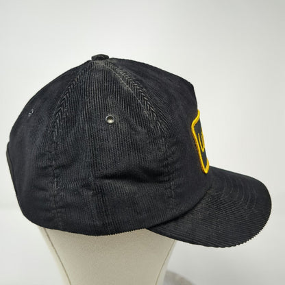 Wheeler Patch Snapback Hat Black One Size Corduroy Script Logo 5 Panel Cap