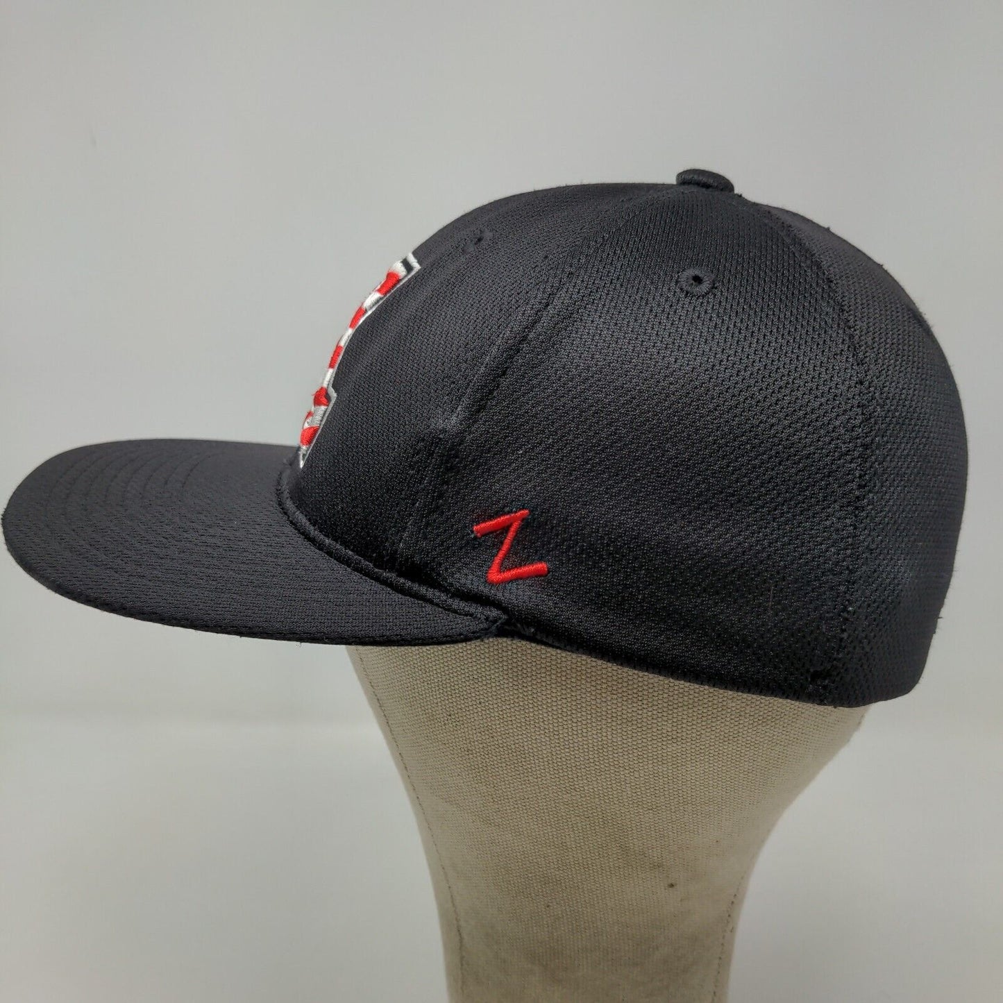 Zephyr Men's Fitted Hat Black Size Small Embroidered Attica Logo Patriotic