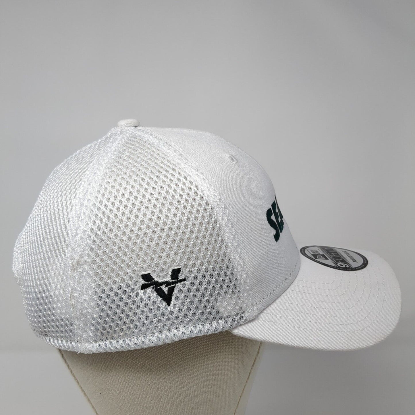 Seattle Snapback Hat White One Size Adjustable Mesh New Era 9Forty