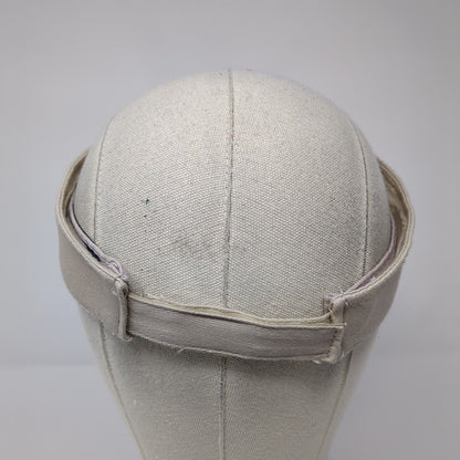 Tru Grocer Federal Credit Union Strapback Sun Visor Hat Tan OSFA Adjustable