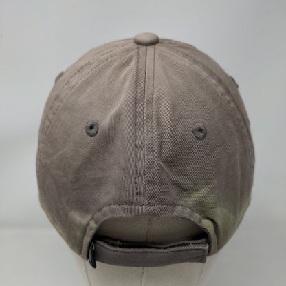 Imperial Strapback Hat Grayish Tan One Size Embroidered Logo 6 Panel