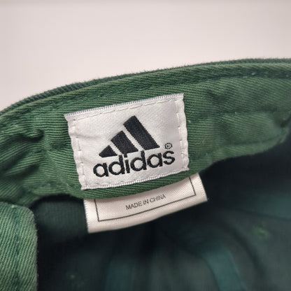 Adidas Strapback Baseball Cap Green One Size Adjustable Embroidered 6 Panel