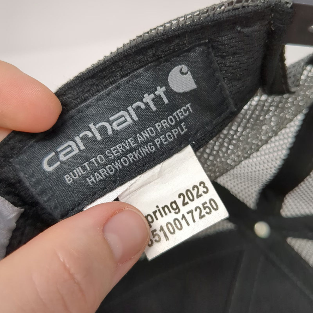 Carhartt Trucker Hat Gray One Size Mountain Idaho Holdings Mesh Back Snapback