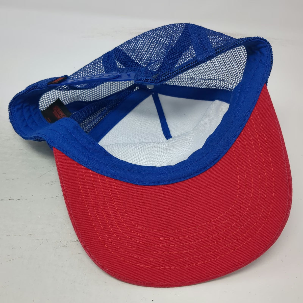 Loungefly Trucker Hat White Blue Red One Size Stranger Things Snapback Mesh