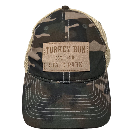 Artisans Men's Snapback Mesh Back Camo Hat Turkey Run State Park Polycotton