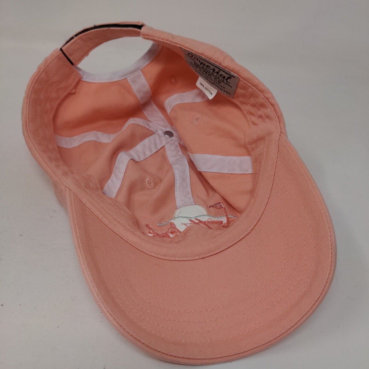 The Links at Divi Aruba Strapback Hat Pink OS Adjustable Embroidered Imperial