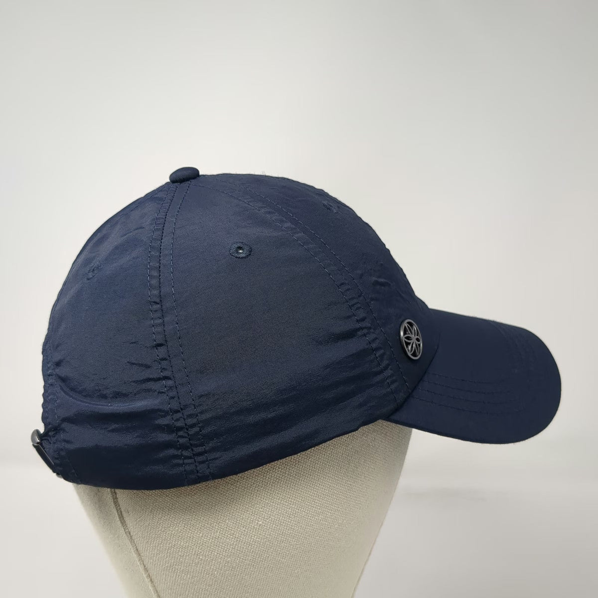 Gaiam Baseball Cap Blue One Size Slideback Hat Performance Fabric Side Logo