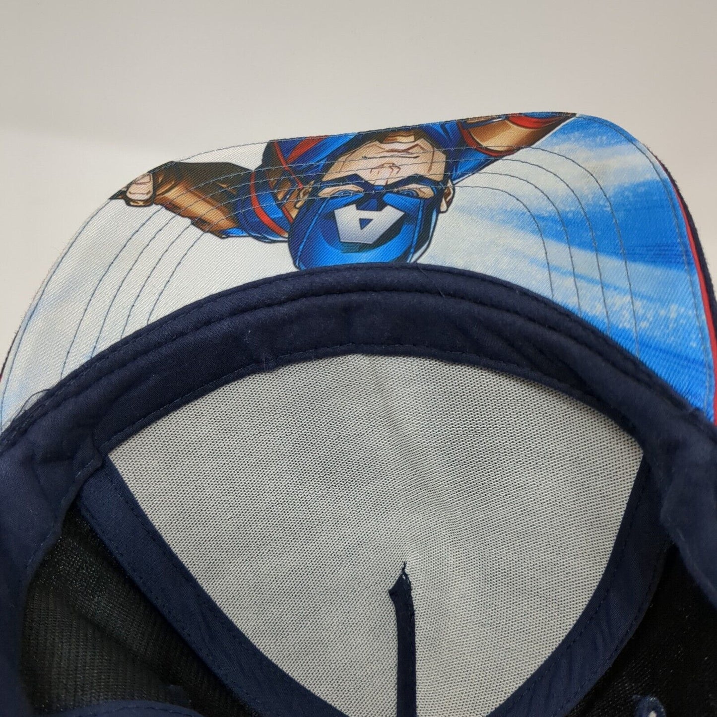 Captain America Snapback Hat Blue One Size Adjustable 6 Panel Marvel Avengers