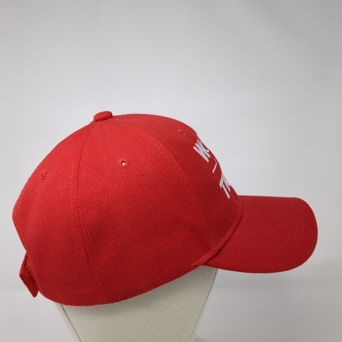 Women For Trump Strapback Hat Red One Size Adjustable Embroidered Vented Holes