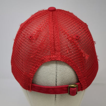 Coca-Cola Logo Red OSFM Baseball Cap Hat Mesh Back Slideback Embroidered Cotton