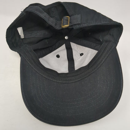 Unbranded Slideback Hat Black Soot 6 Panel Vent Holes Blank Outdoor
