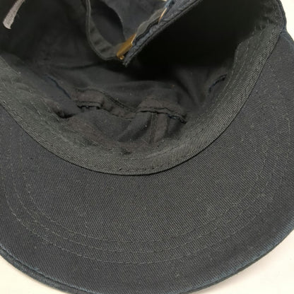 Baseball Cap Black One Size Side Pocket Slideback Adjustable Cotton Army Hat