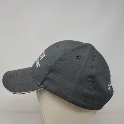 Shoot Point Blank Men's Strapback Hat Gray Embroidered Logo Firearms