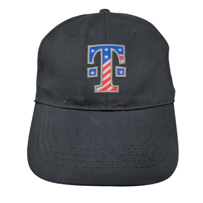 T Mobile Men's Strapback Hat Black Embroidered Patriotic Logo