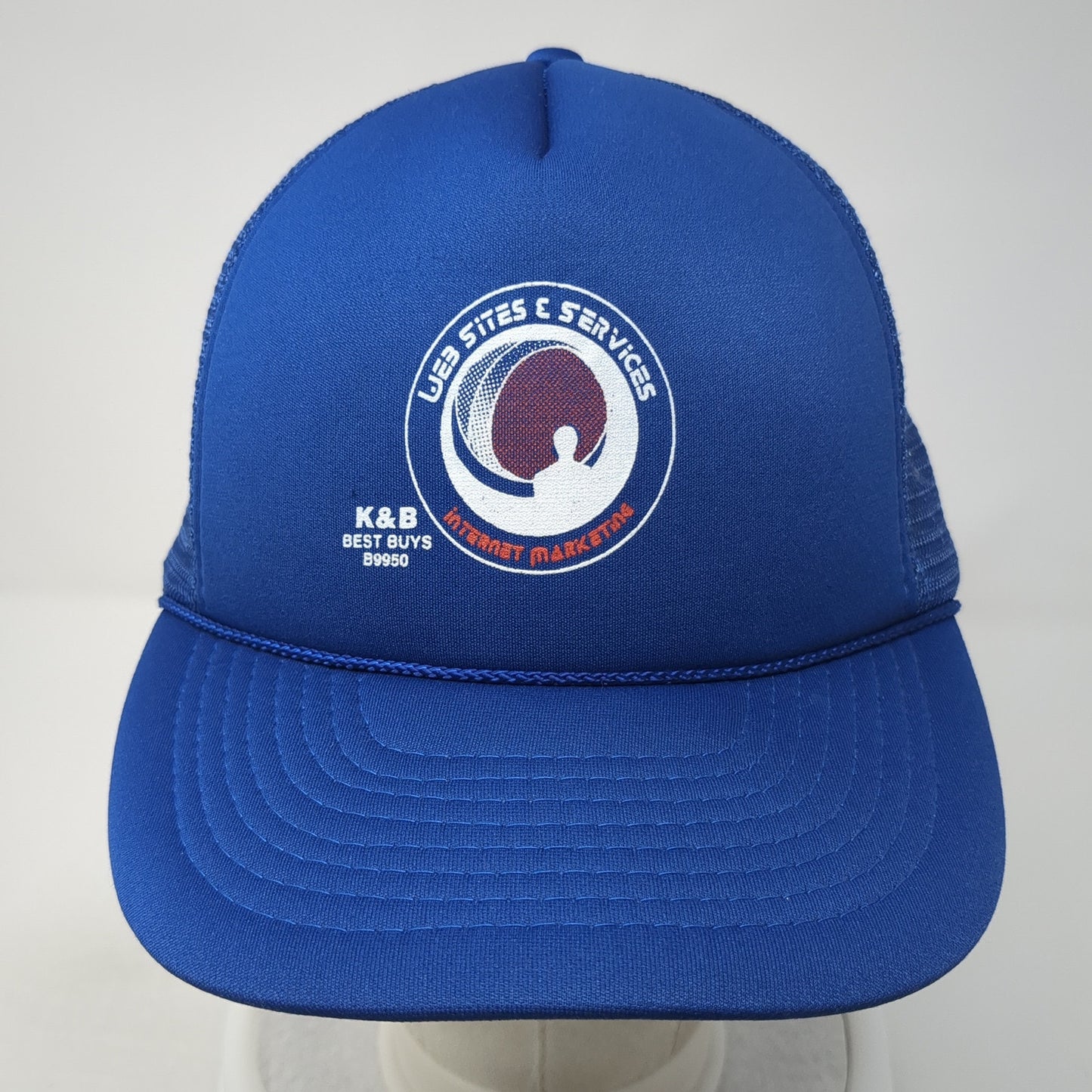 Web Sites & Services Snapback Rope Trucker Hat Blue One Size Mesh Back