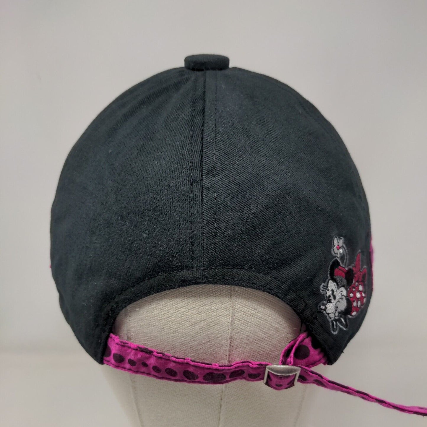 Disney Minnie Mouse Bling Slideback Hat Black Adult Short Brim