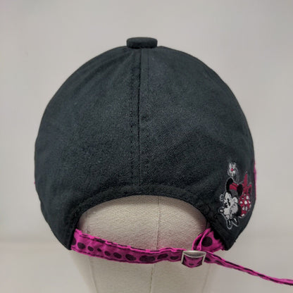 Disney Minnie Mouse Bling Slideback Hat Black Adult Short Brim