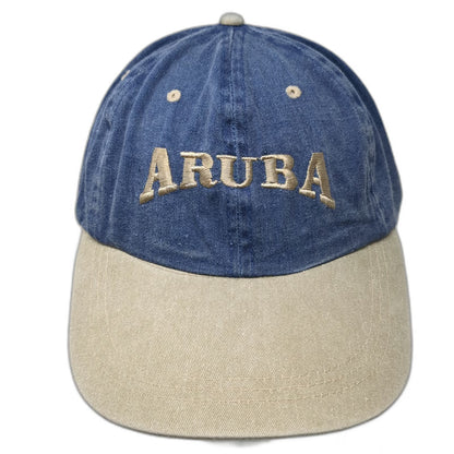 ATT Headwear Baseball Cap Blue One Size Aruba Embroidery Adjustable Two Tone Hat