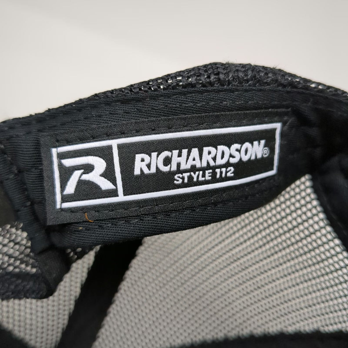 Richardson Trucker Hat Black One Size Premier Aggregates Mountain Snapback Mesh