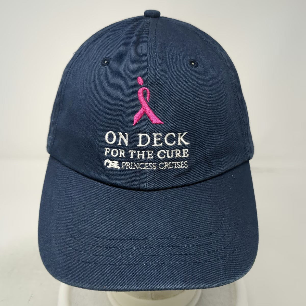 Princess Cruises Baseball Cap Blue One Size On Deck For The Cure Pink Ribbon Hat