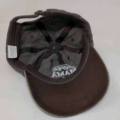 Super Mama Slideback Hat Brownish-Gray One Size Adjustable Embroidered Cotton
