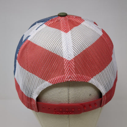 Super Clean Snapback Trucker Hat Camouflage OS Adjustable Mesh Back Patriotic