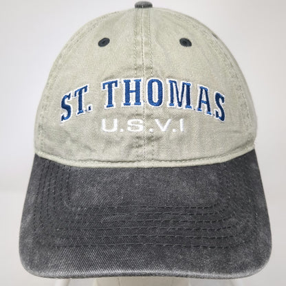 Paradise Mix St. Thomas USVI Baseball Cap Green OSFM Slideback Contrast Bill Hat