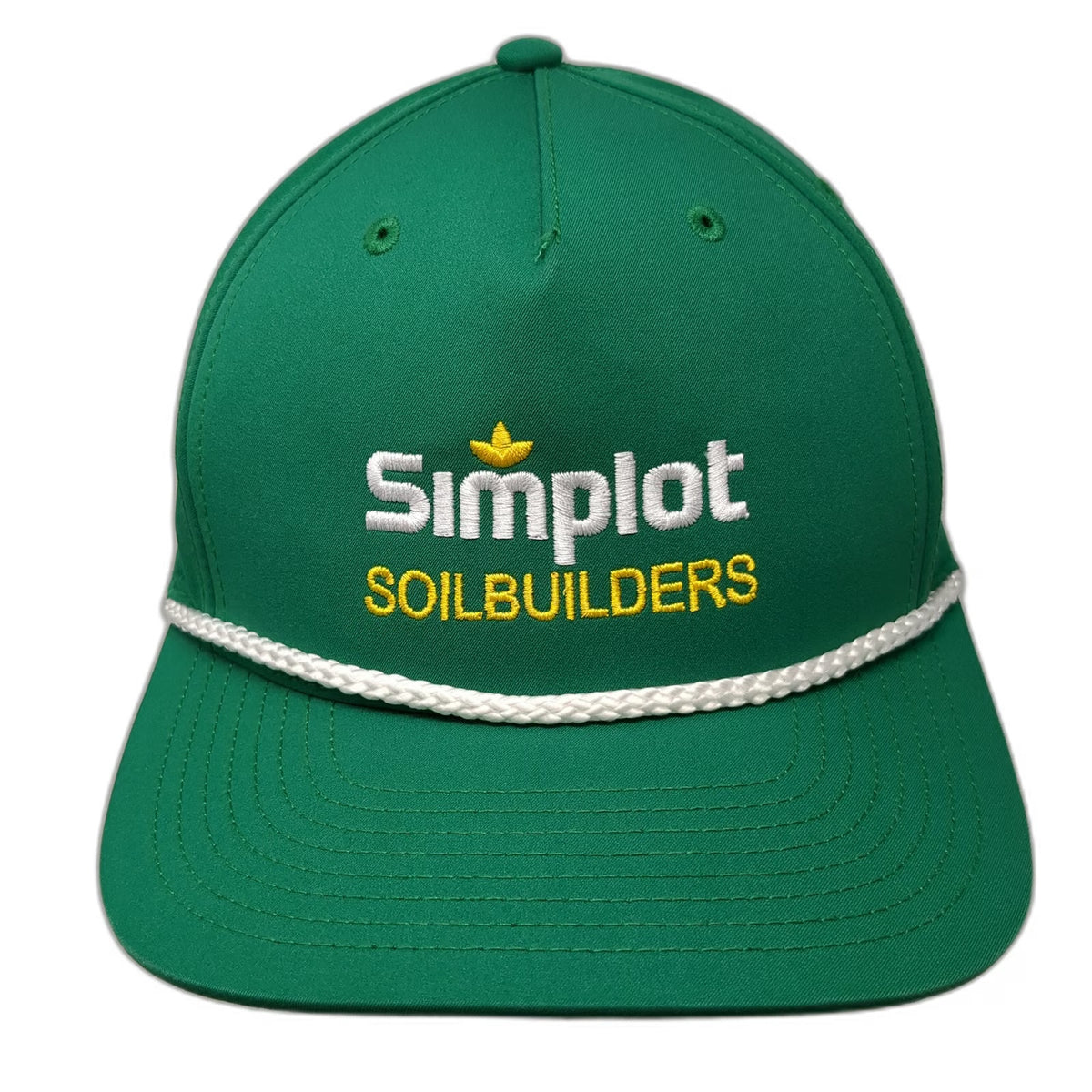 Richardson 5 Panel Hat Green One Size Simplot Soilbuilders Rope Cord Snapback