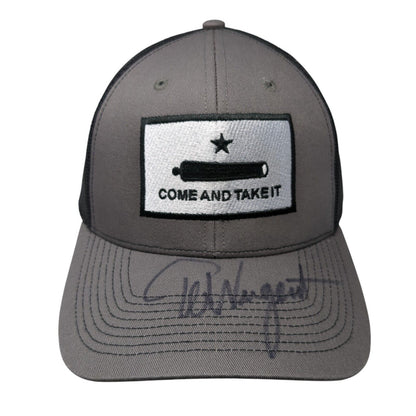 Come And Take It Snapback Trucker Hat Gray OS Adjustable Mesh Back Authographed