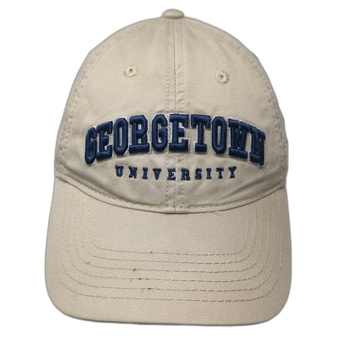 Legacy Georgetown University Hoyas NCAA Cap Beige Blue OS Embroidered Slideback