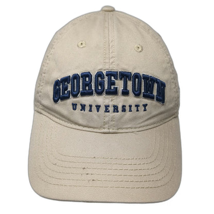 Legacy Georgetown University Hoyas NCAA Cap Beige Blue OS Embroidered Slideback