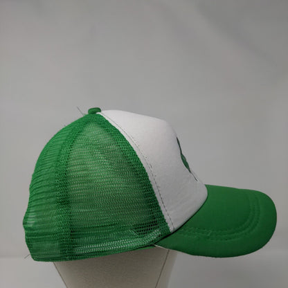 St. Patrick's Day Clover Snapback Trucker Hat Green OS Adjustable Mesh Back