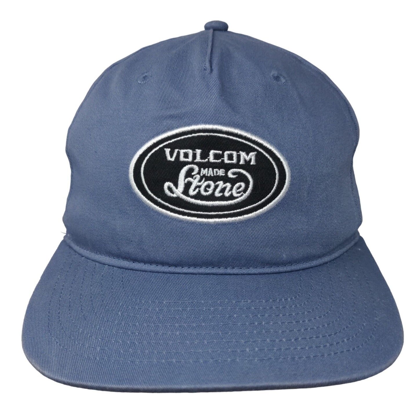 Volcom Made Stone Snapback Hat Blue One Size Adjustable Embroidered 6 Panel