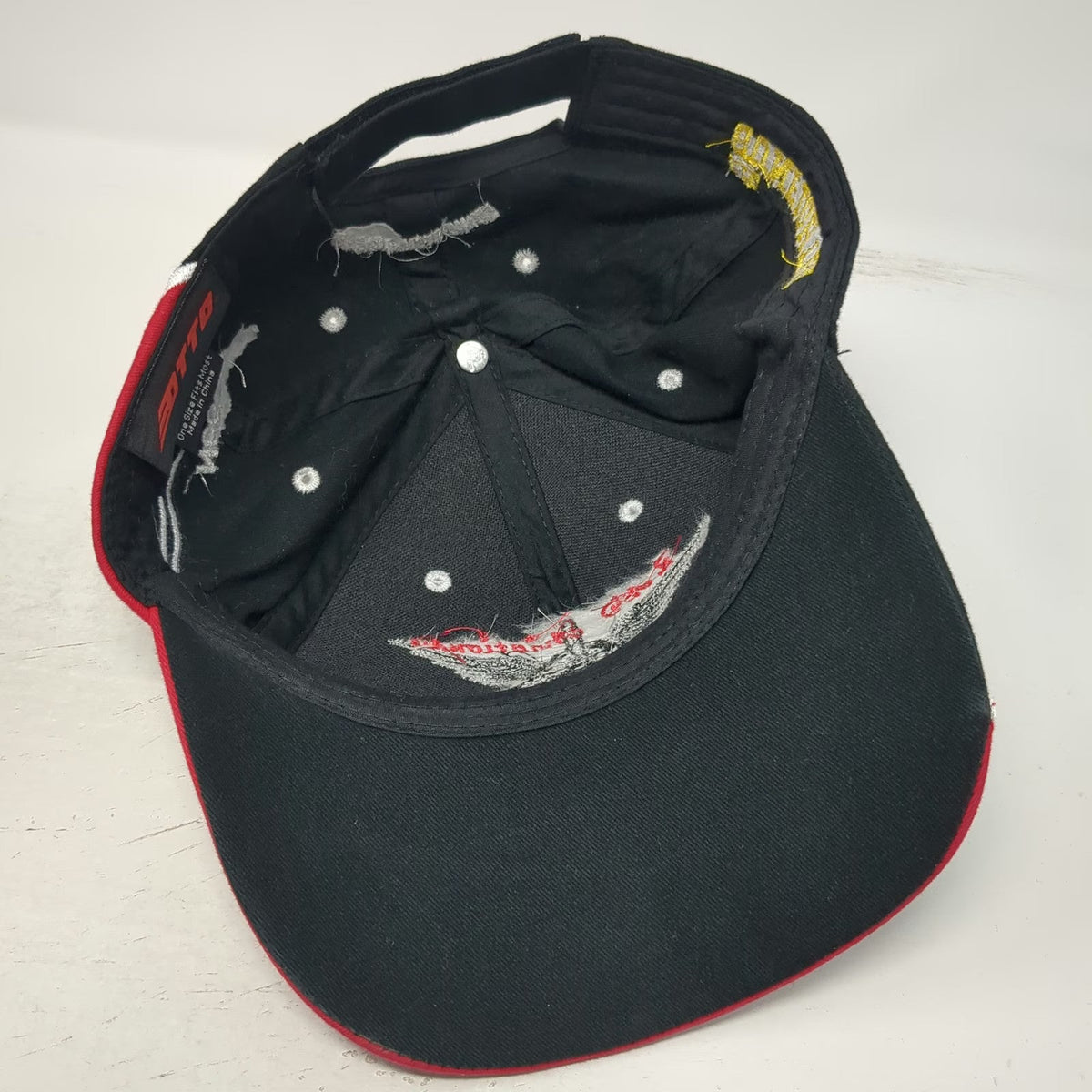 Otto Baseball Cap Black One Size Strapback RAD Aviation Lil Gunfighter N55CY Hat