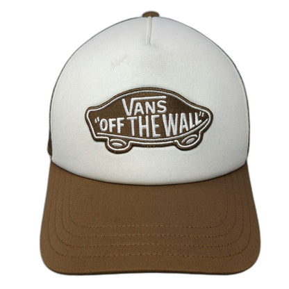 Vans Trucker Hat Brown One Size Off The Wall Skateboard Logo Mesh Back Patch