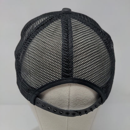 349 FMS Snapback Trucker Hat Black OSFA Adjustable Breathable Mesh Back