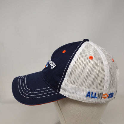 Reddaway Strapback Mesh Back Trucker Hat Blue One Size Cap America