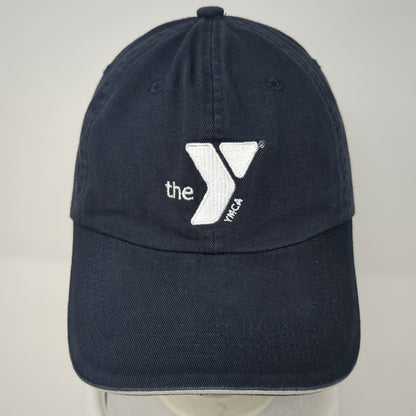 The YMCA Strapback Baseball Cap Blue OS Adjustable Embroidered Port Authority