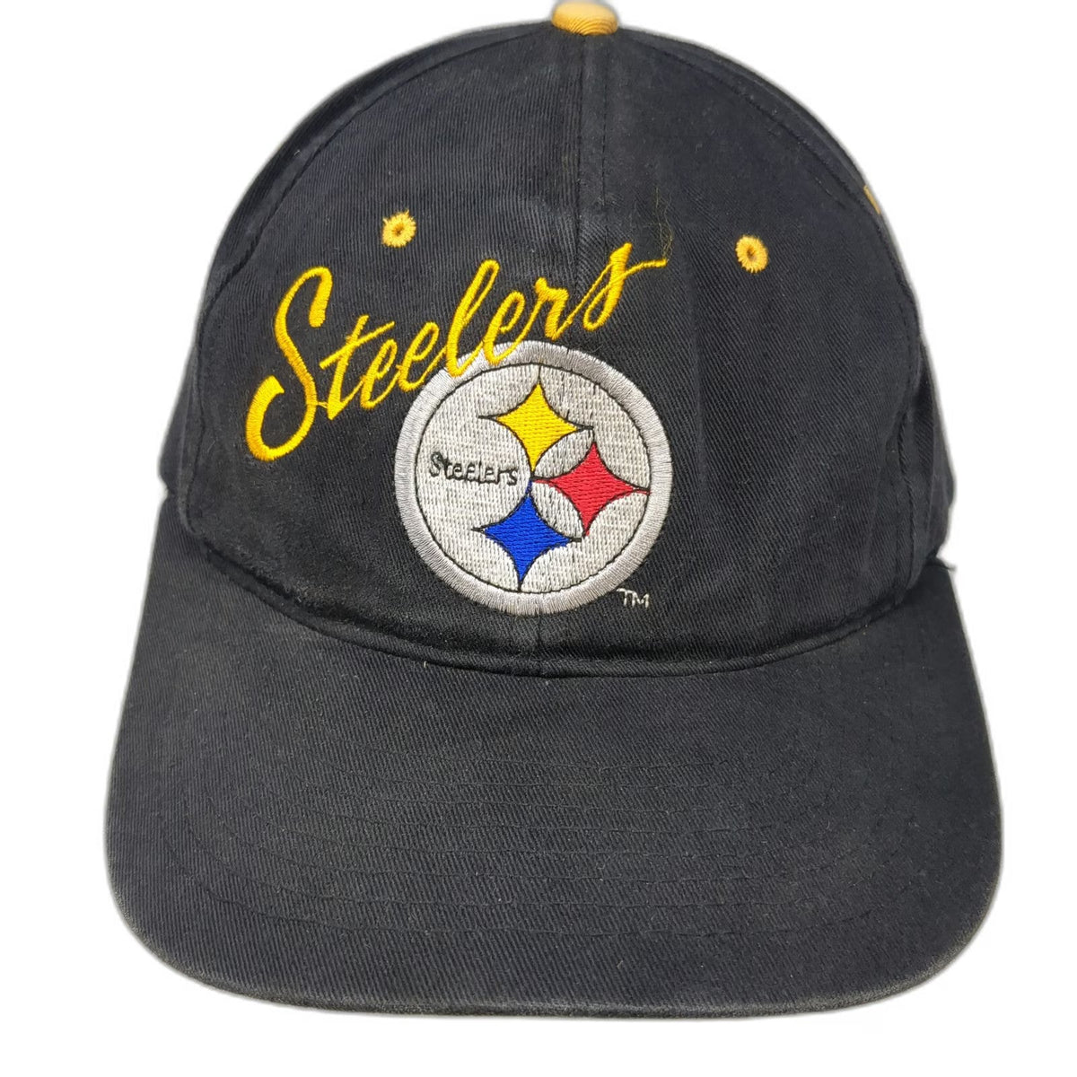 Pittsburgh Steelers NFL AJD Snapback Hat Black One Size Script Green Underbrim