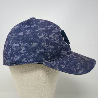 Black Clover Baseball Cap Blue XL Digital Camo Memory Fit USA Live Lucky Hat