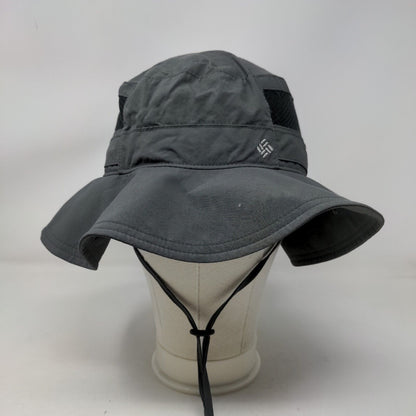 Columbia Fisherman Bucket Hat with String Gray One Size Breathable Mesh Hiking