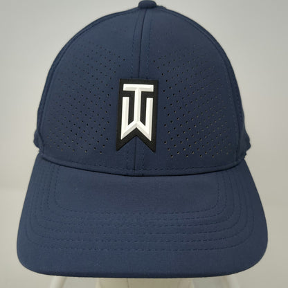 Nike Baseball Cap Blue XL Tiger Woods Performance Perforated TW Logo Hat Stretch