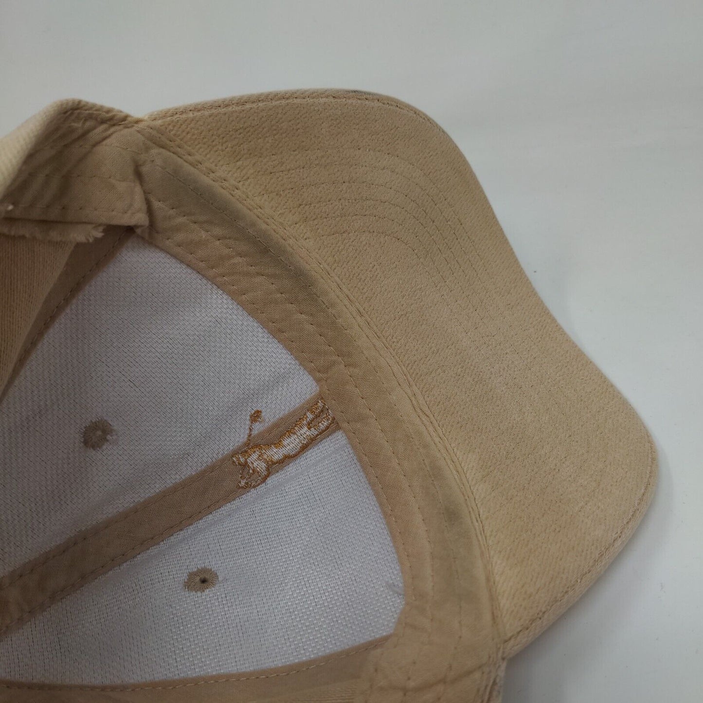 PGA Tour Slideback Hat Tan One Size Embroidered Adjustable 6 Panel