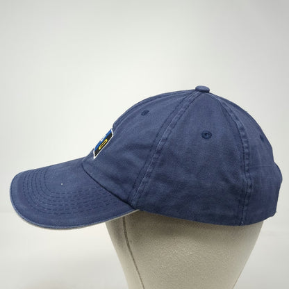National Geographic Baseball Cap Blue OS Embroidered Eye Logo Strapback Hat