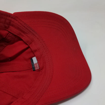 Tommy Hilfiger Men's Slideback Hat Red Size OS Embroidered Logo Cotton