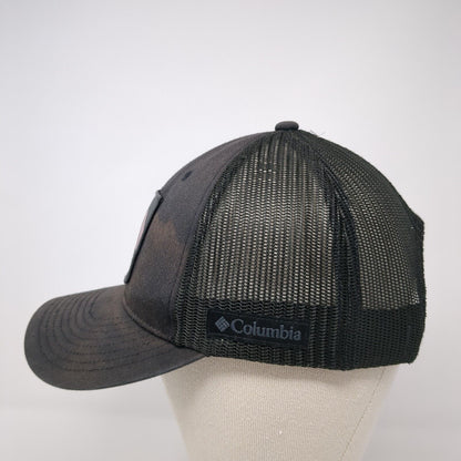 Columbia Patch Snapback Trucker Hat Black One Size Mesh Back 6 Panel