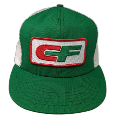 Consolidated Freightways CF Patch Trucker Hat Green One Size Mesh Snapback