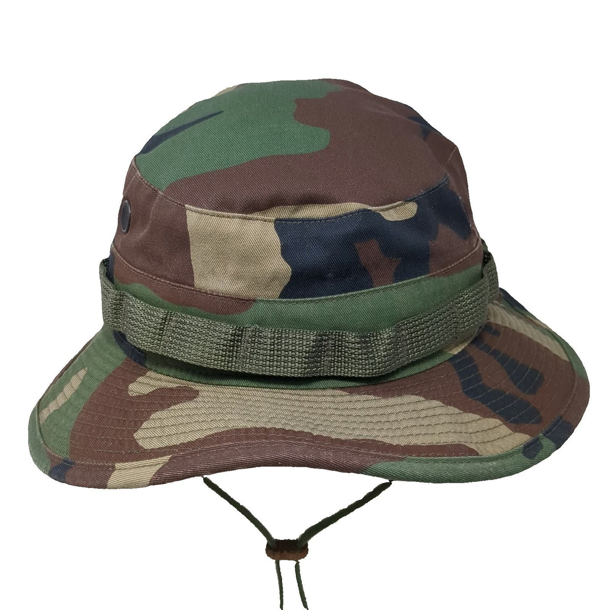 Propper Boonie Hat Green Brown 7 1/2 Camouflage Chin Strap Branch Loops Outdoor