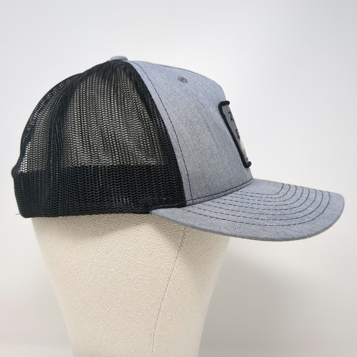 Richardson Trucker Hat Gray One Size Snapback Cow Patch Zoetis Animal Health