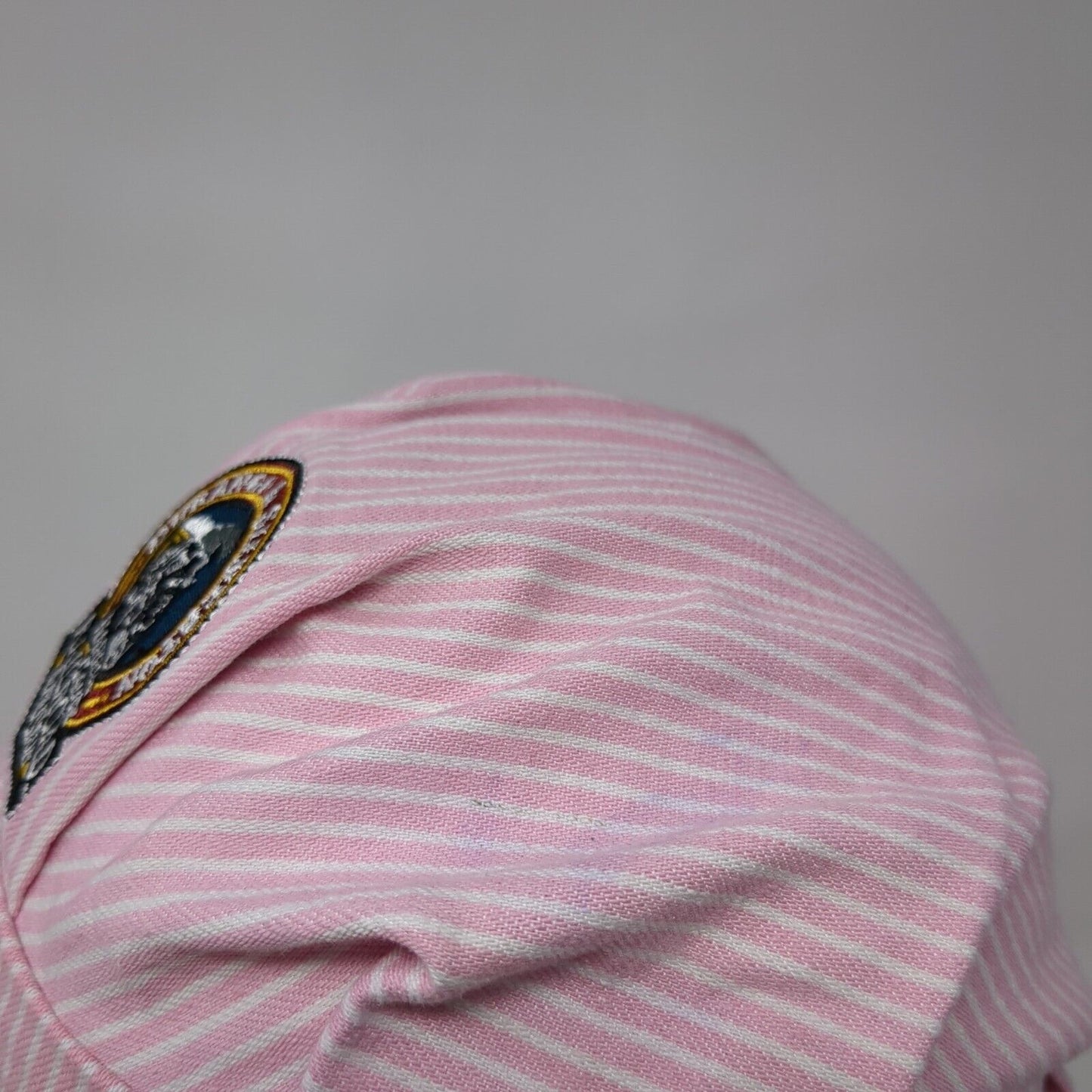 Durango & Silverton Train Conductor's Strapback Hat Pink One Size Striped